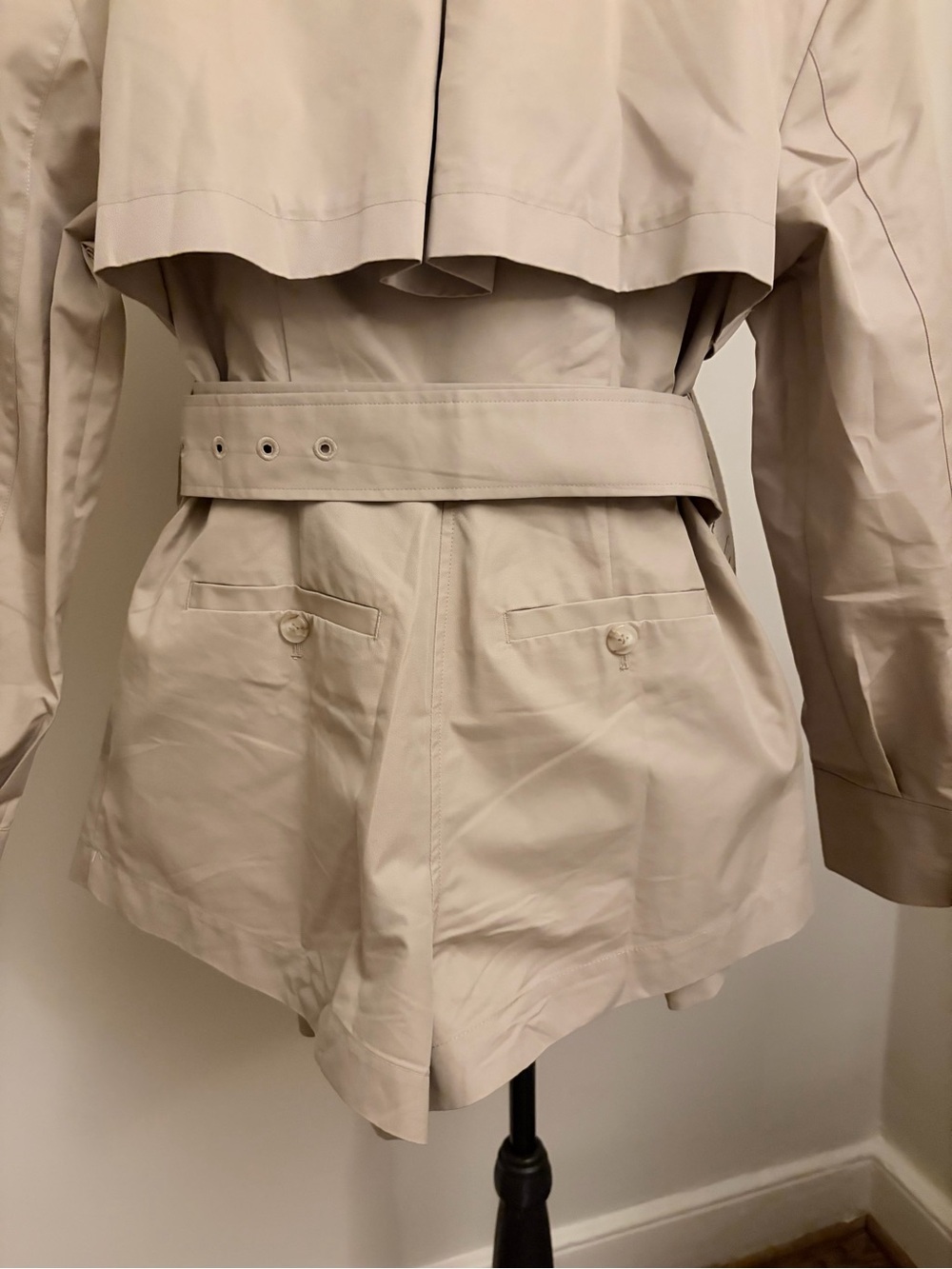 Helsa—Khaki Trench Coat Jumpsuit/Romper, Sz S, MINT - Picture 12 of 16